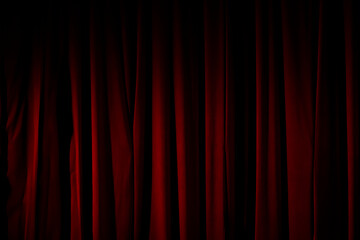 Dark Red Velvet  Curtains