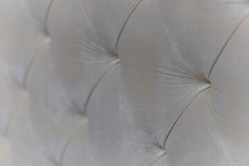 Light Grey Velvet Tufted Upholstery