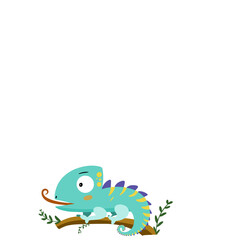 green chameleon cartoon