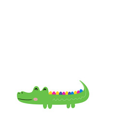 crocodile toy isolated on white background
