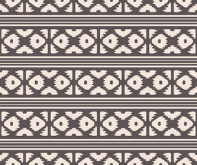 Japanese Tribal Diamond Stripe Vector Seamless Pattern