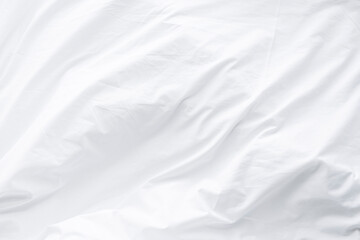 White bedsheet bedding crisp clean soft white bedsheet smooth texture creates a minimal airy background perfect textile detail fresh hygienic cozy domestic feel gentle plush comfort cotton fabric.