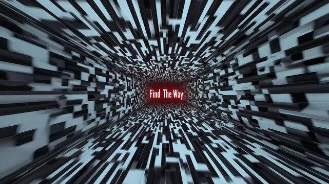 Explore the maze of patterns and shapes while discovering the path to freedom in an abstract digital space