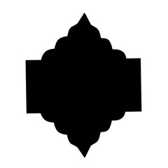 Silhouette Islamic window Illustration