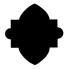 Silhouette Islamic window Illustration
