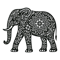 Mandala Elephant – Ornamental Silhouette Vector Art