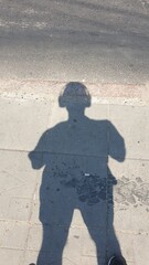 summer, heat, shadow, asphalt, sunny day, silhouette