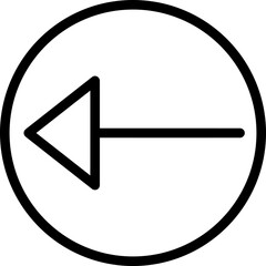 Arrow Icon &ndash; Black Outline Vector Direction Symbol Isolated on White Background