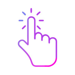 Obraz premium Clicking Index Finger Simple Vector Icon 