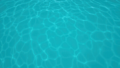 Obraz premium Crystal Clear Aqua Water Surface with Gentle Ripples and Light Reflection at Swimming Pool on a Bright Sunny Day
