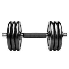Naklejka premium Dumbbell weight training fitness gym bodybuilding strength equipment on transparent background