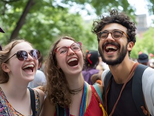 43. A joyful group celebrating a graduation