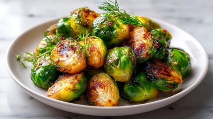 Roasted Brussels Sprouts with Crispy Edges and Fresh Herbs