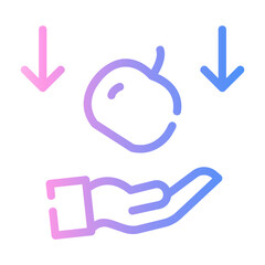 Obraz premium gravity Line Gradient Icon