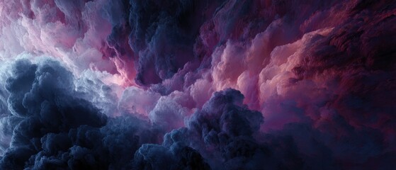 A purple and blue sky with clouds