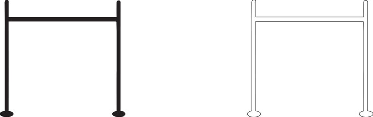 Pull-up bar. Vector template.