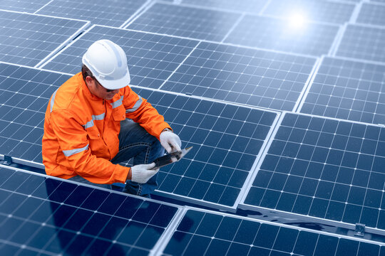 Professional engineer service maintenance solar panel photovoltaic clean energy system