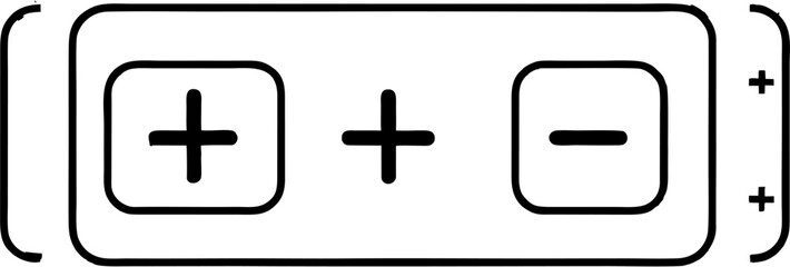 Obraz premium Plus and minus icon set