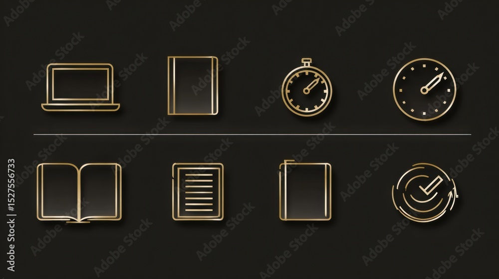 Poster Deep Work Routine Infographic Showcasing Productivity Tools With Clean Visual Style and Focus Icons