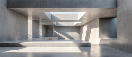 Fototapeta premium Modern Concrete Interior (2)