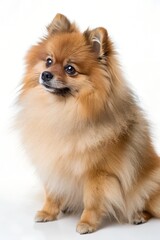 pomeranian dog isolated on white