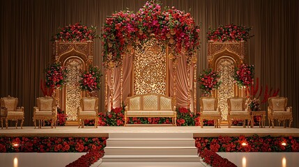 Fototapeta premium Luxury wedding stage background