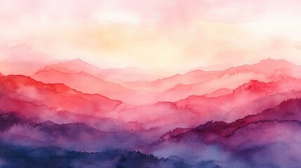 Soft and colorful pink watercolor texture background with beautiful hues and space for creative projects.