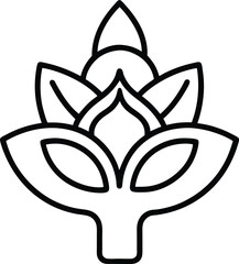 Celsia Outline Icon: Floral Plant

