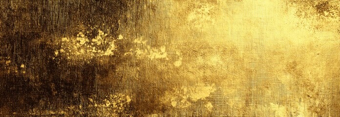 Obraz premium Gold-toned, textured surface with dark accents