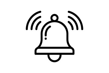 Illustration of a ringing bell with sound waves