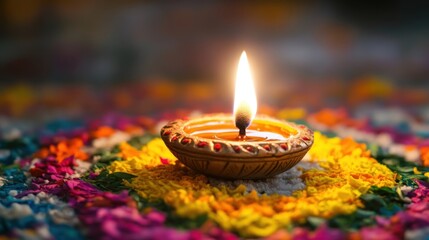 Celebrate diwali with vibrant flower pattern wallpapers for festive decor