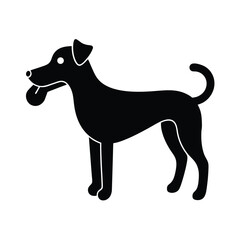 Minimalist Generic Dog Black Vector Silhouette