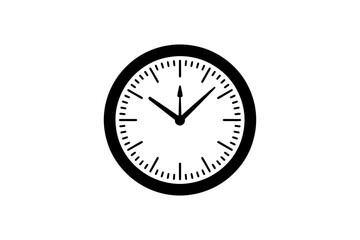 Illustration of a simple analog clock face design
