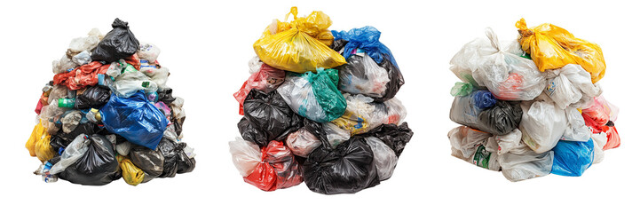 set of A red triangle with a white skull and crossbones, on a transparent background
