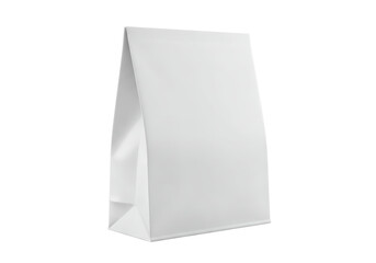 Isolated White Paper Bag Takeout Container for Food