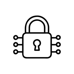 secured locked padlock privacy icon