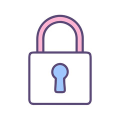 secured locked padlock privacy icon