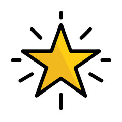 shining bright star icon
