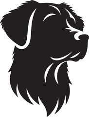 Black & White Silhouette Dog Vector | High-Quality Canine Clipart Design
