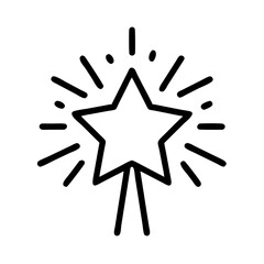 shining bright star icon