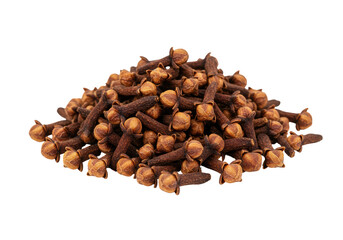 Isolated Pile of Dried Cloves, Aromatic Spice