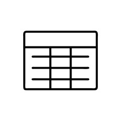 spreadsheet table grid icon