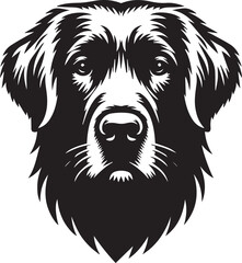 Black & White Silhouette Dog Vector | High-Quality Canine Clipart Design