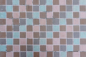 Colored paver block floor texture background