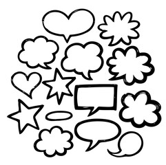 speech bubbles set