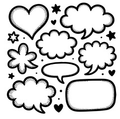 speech bubbles set