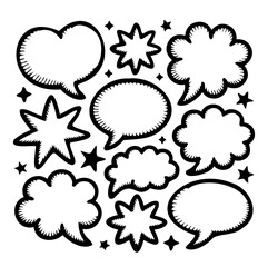 speech bubbles set