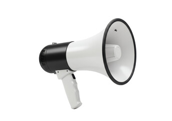 Isolated White and Black Megaphone