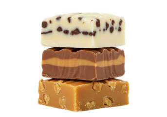 Isolated Stack of Layered Fudge