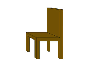 brown chair illustration isolated 
